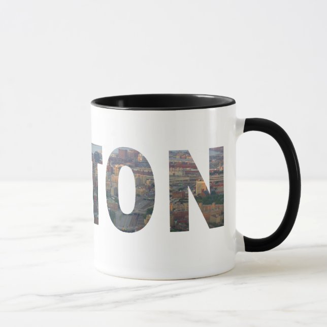 Caneca Opinião de Boston nas letras (Direita)