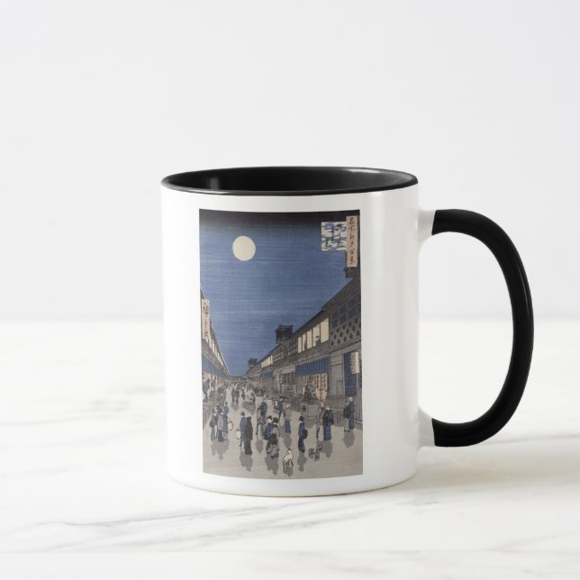 Caneca Opinião do nighttime da rua de Saruwaka (Direita)