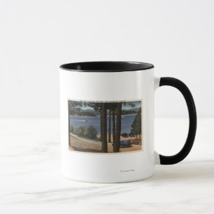 Caneca Opinião do ponto da grade do lago