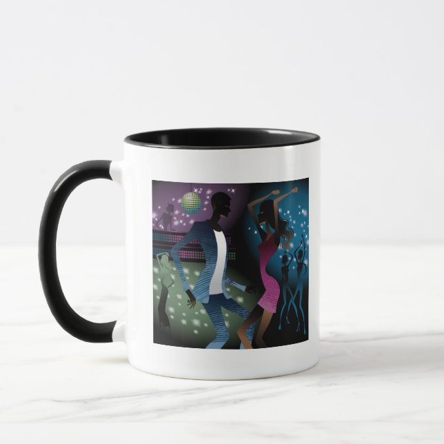 Caneca Opinião lateral as pessoas que dançam pelo (Esquerda)