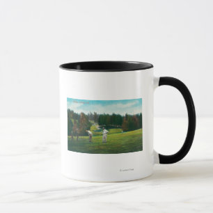 Caneca Opinião o jogador de golfe aproximadamente pronta