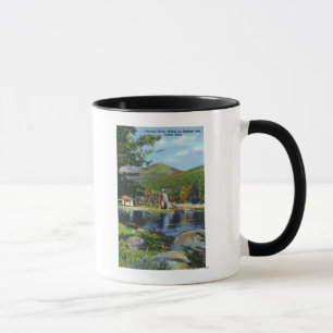 Caneca Opinião ultrapassada lago de roda de água da