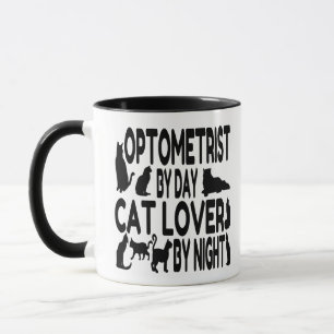 Caneca Optometrista do Gato Lover