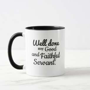 Caneca Oração Matthew 25:23 Tempo de Meditação Matinal Fé