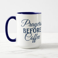 "Orações Antes Do Café" Mug Cristão De Dois Tonela