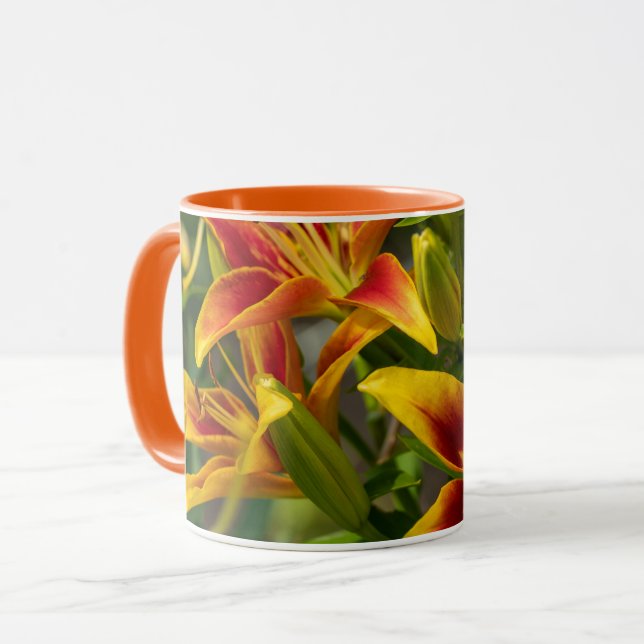 Caneca Orange Daylily Canadian Flower Photoshop (Frente Esquerda)