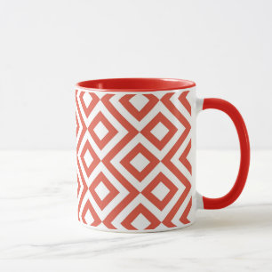 Caneca Orange e White Meander