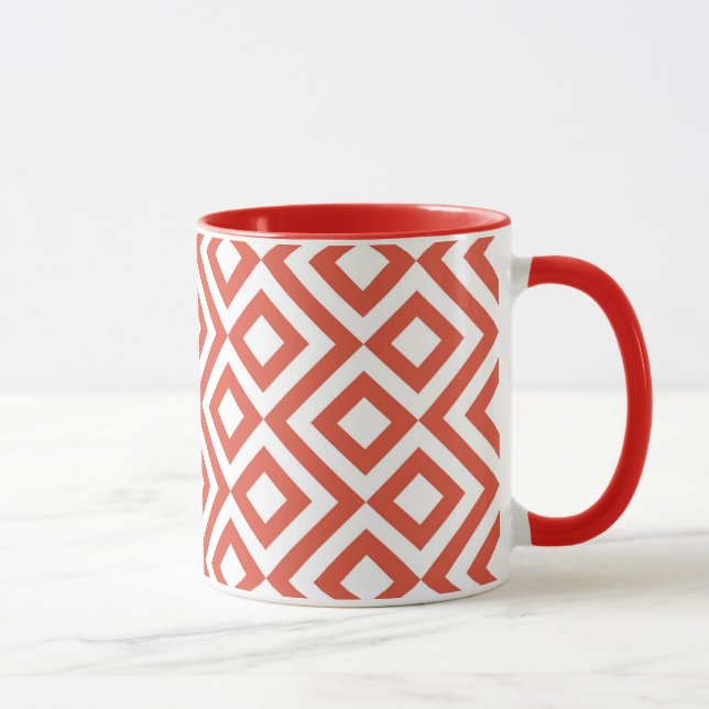 Caneca Orange e White Meander (Direita)