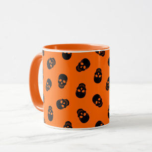 Caneca Orange Skull Elegage Halloween