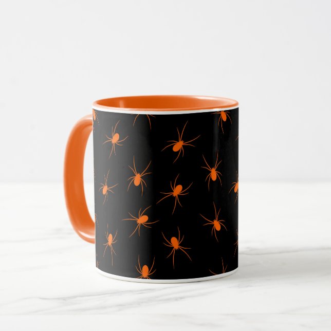 Caneca Orange Spider Elegage Halloween (Frente Esquerda)