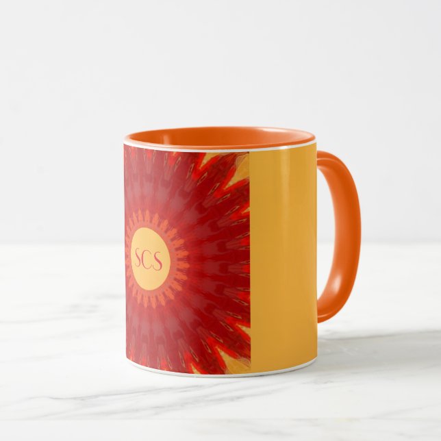Caneca Orange Starburst (Frente Esquerda)