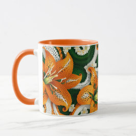 Caneca Orange Tiger Lily Crochet