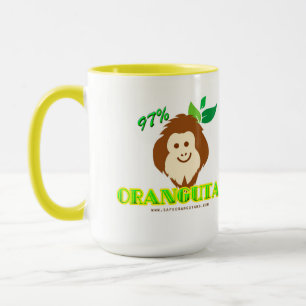 Caneca Orangutan Mug 97% - mostre orgulhosamente seu DNA!