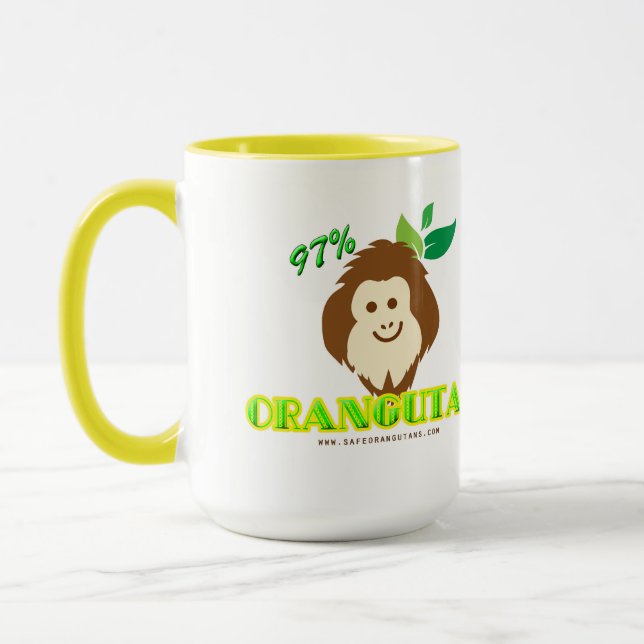 Caneca Orangutan Mug 97% - mostre orgulhosamente seu DNA! (Esquerda)