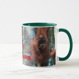 Caneca Orangutanos Eu Gosto De Ruivas