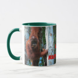 Caneca Orangutanos Eu Gosto De Ruivas
