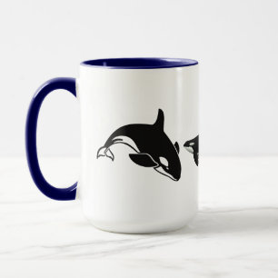 Caneca Orca Baleia Água Paz Amor Natureza Destino