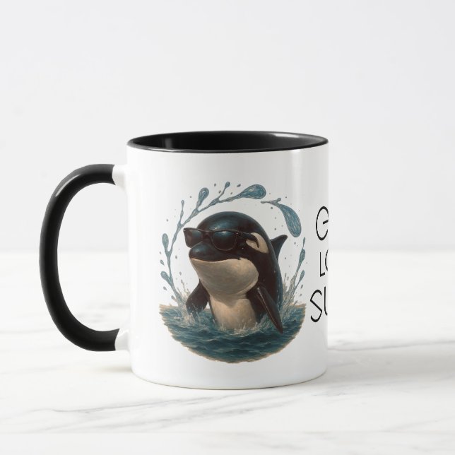 Caneca Orca Splash em Óculos de Sol – Dia da Baleia e do  (Esquerda)