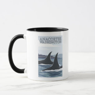 Caneca Orca Whales #1 - Anacortes, Washington