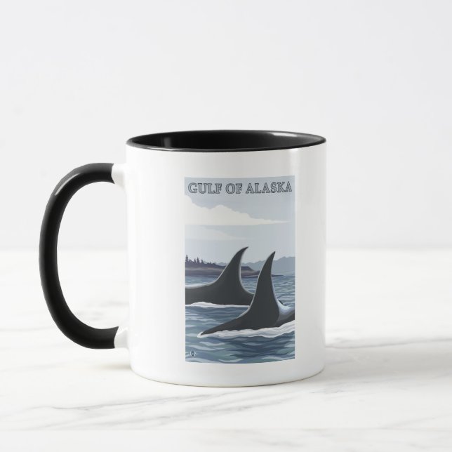 Caneca Orca Whales #1 - Golfo do Alasca (Esquerda)
