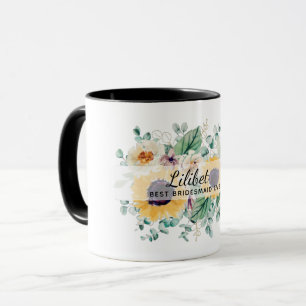 Caneca Orçamento Bridesmaid Bridal Party Dotou FLORES