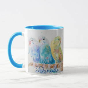Caneca Orçamento Três Ramificação Sentada Watercolor 