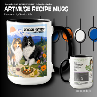 Caneca OREGON HARVEST - Sheltie - Receita de Museu de Art