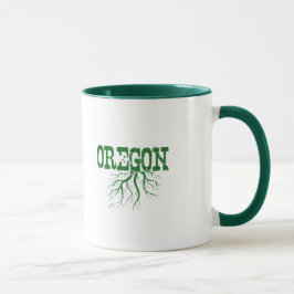 Caneca Oregon Roots Green Word Art