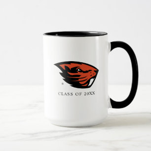 Caneca Oregon State Beavers   Cabeça de castor