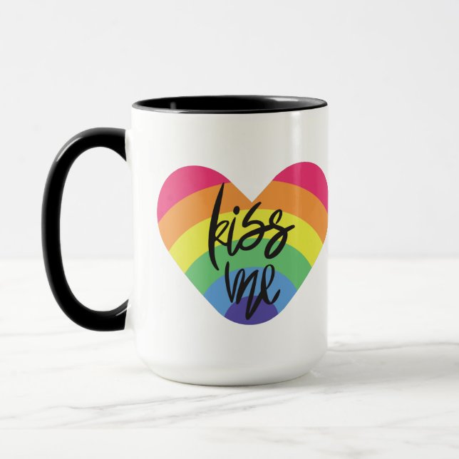 Caneca Orgulho, beije-me. O amor é justo. (Esquerda)