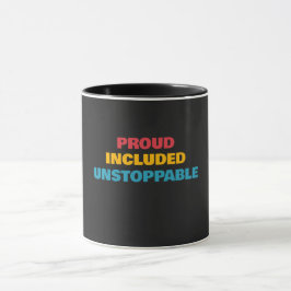 Caneca Orgulho da Deficiência Orgulhoso Incluído Imparáve