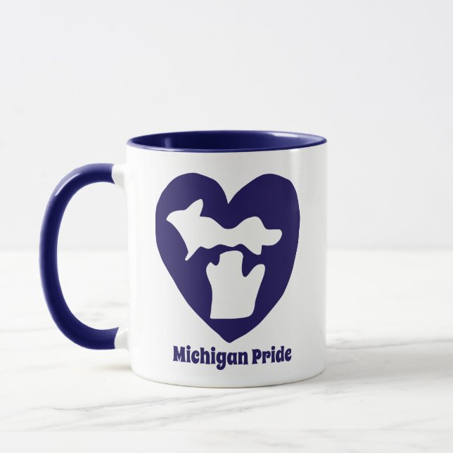 Caneca Orgulho de Michigan Coração (Esquerda)
