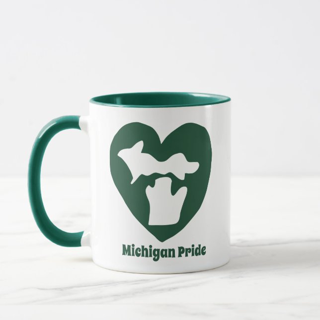 Caneca Orgulho de Michigan Coração (Esquerda)