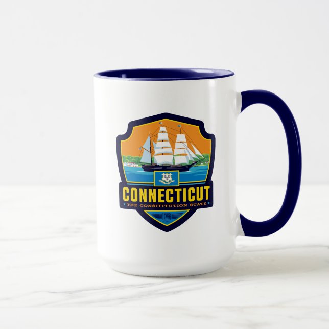 Caneca Orgulho Estatal | Connecticut (Direita)