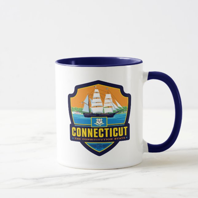 Caneca Orgulho Estatal | Connecticut (Direita)