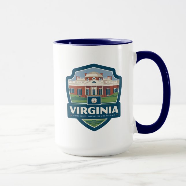 Caneca Orgulho Estatal | Virgínia (Direita)