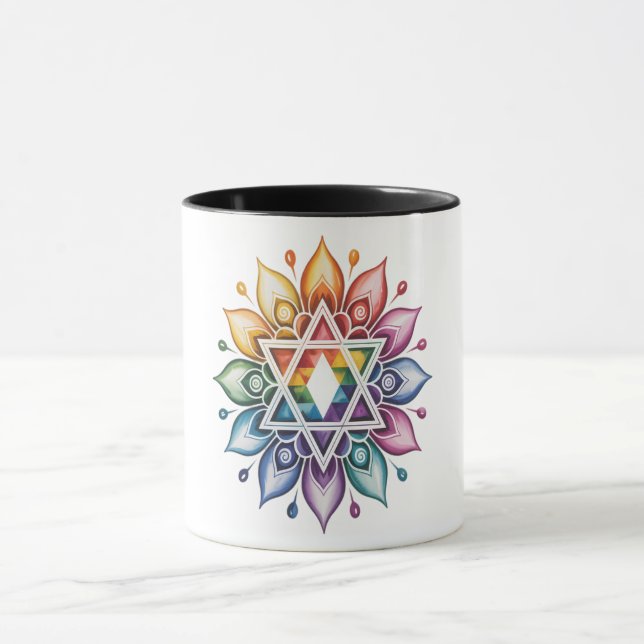 Caneca Orgulho Gay Arco-íris LGBT (Centro)