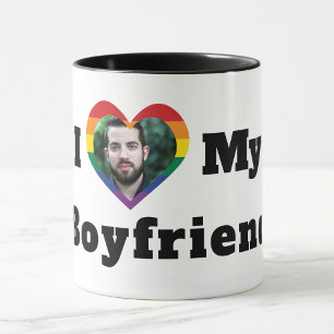 Caneca Orgulho Gay LGBTQ Foto Personalizada Eu Amo Meu Na