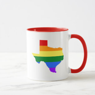 Caneca Orgulho gay  Texas Rainbow
