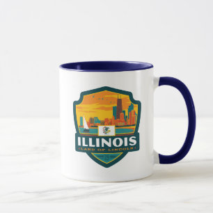Caneca Orgulho   Illinois do estado