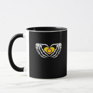 Caneca Orgulho Intersexual Skeleton Halloween Gótico Clas