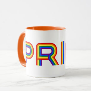 Caneca Orgulho Letras arco-íris