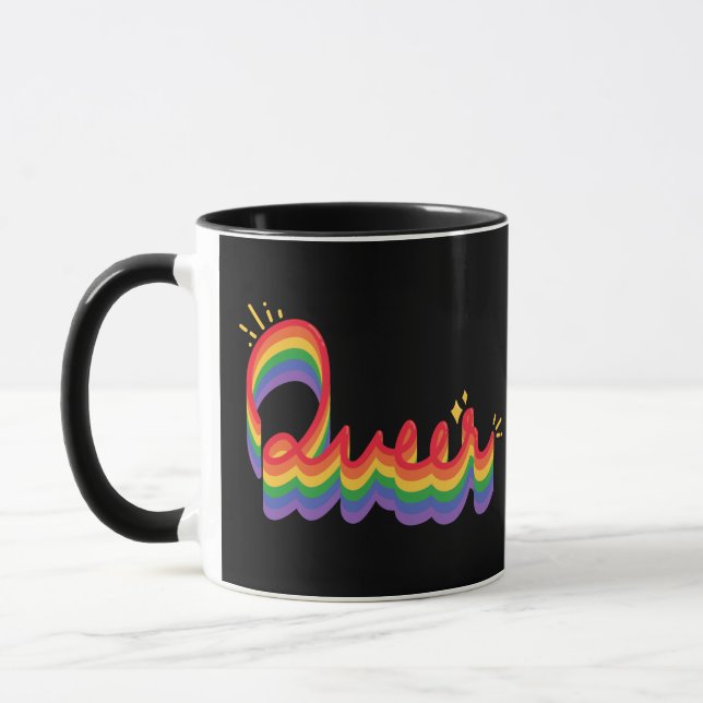 Caneca Orgulho LGBT+. Amor queer. (Esquerda)