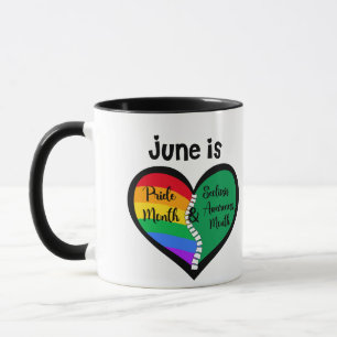 Caneca Orgulho LGBTQ+ e Escoliose Mug não é hetero