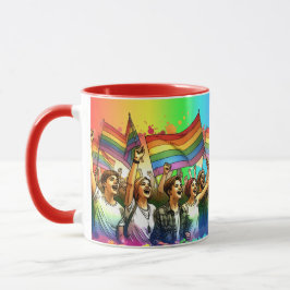 Caneca Orgulho | LGBTQIA + Pessoas e sinalizadores
