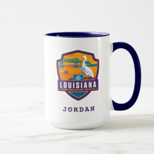 Caneca Orgulho   Louisiana do estado