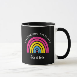 Caneca Orgulho Pansexual Celebrando Diversidade O Amor É