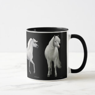 Caneca orgulhosa dos cavalos brancos