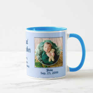 Caneca Orgulhosa Madrinha Azul Novo Bebê com Foto