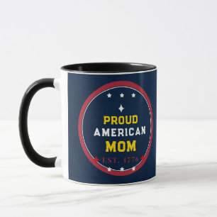 Caneca Orgulhosa Mãe Americana 4 de Julho
